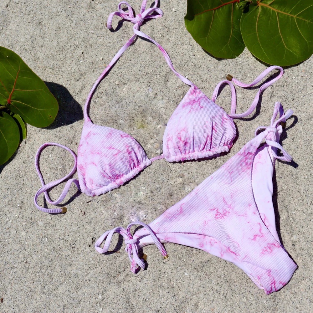 Vitamin A Tie-Dye Triangle Bikini Top - Picture 7 of 8